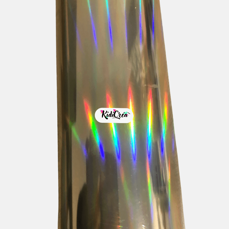 Flex Métallisé chrome Holographique Or pressage à chaud (de 30cm à 60cm) - KidiCrea FLEX