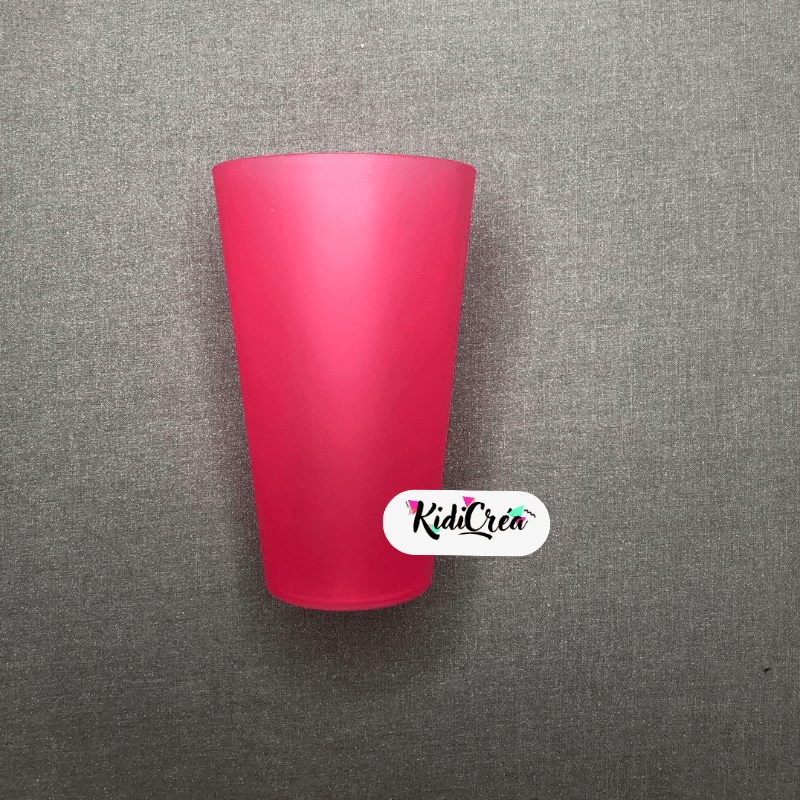 Gobelet en plastique translucide et rigide à personnaliser 6 couleurs disponibles - KidiCrea
