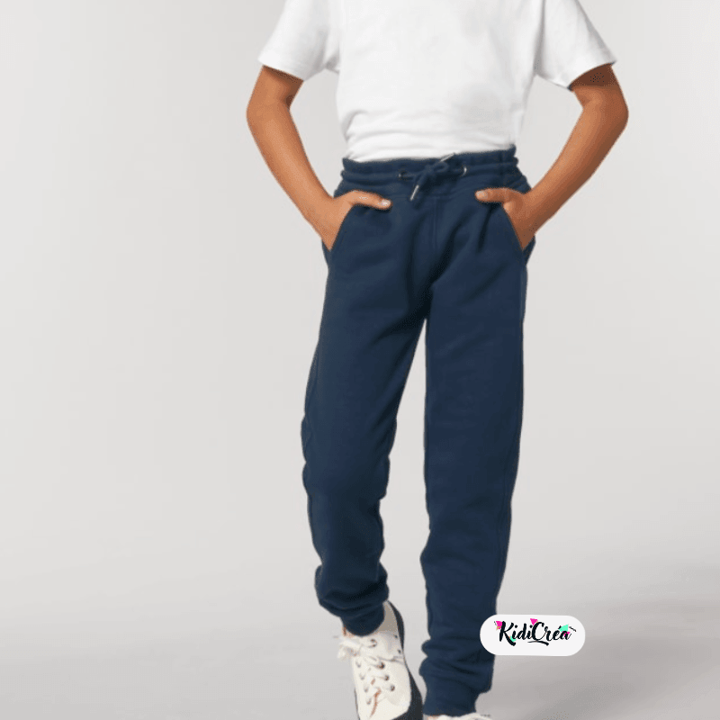 Pantalon mixte en coton bio certifié, personnalisable avec flex, broderie et sérigraphie. Doux et durabl