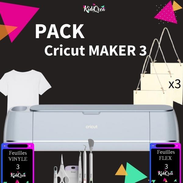 Cricut Maker 3 - Machine seule ou Pack personnalisation T-shirt et objets