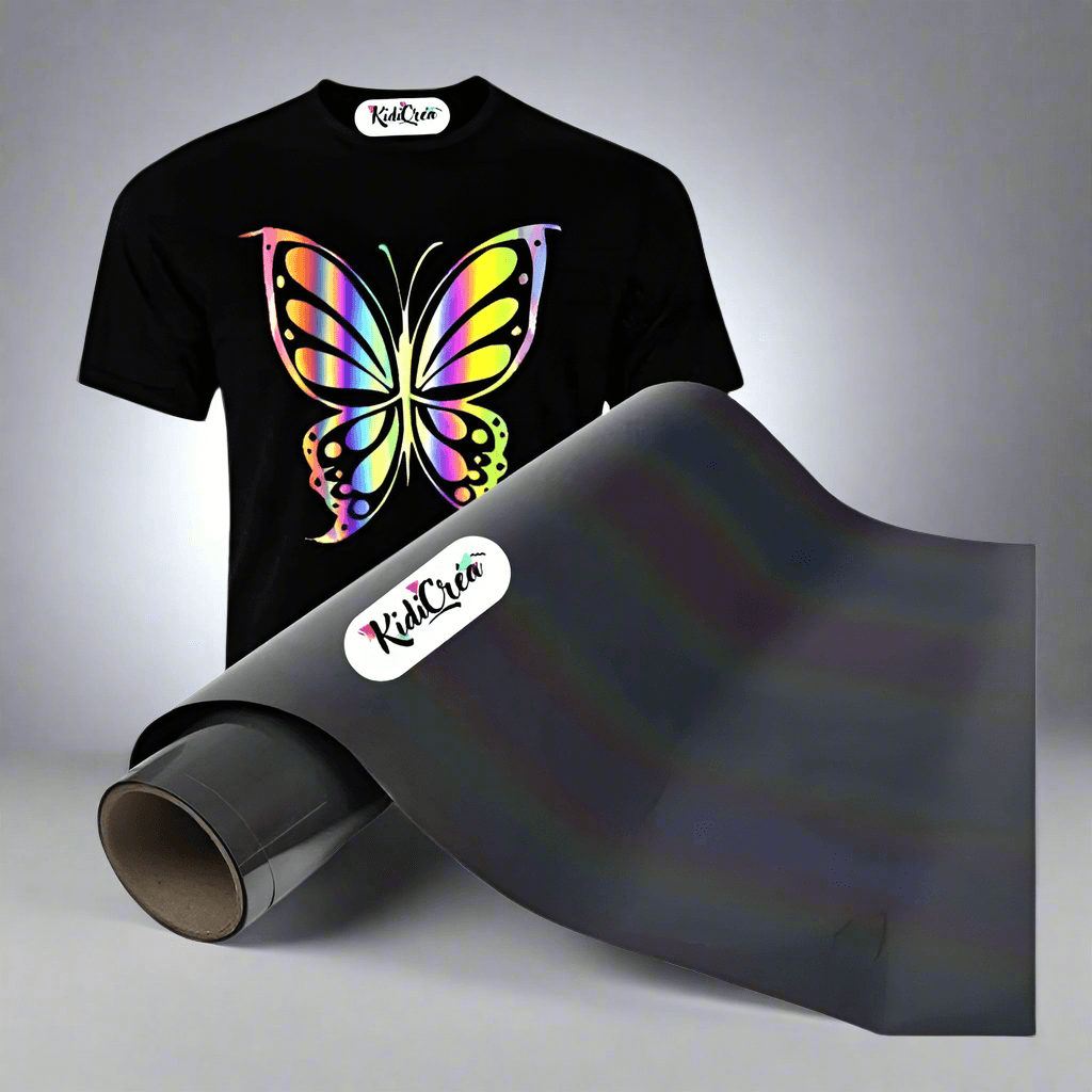 Personnalisation avec flex réfléchissant arc-en-ciel rainbow