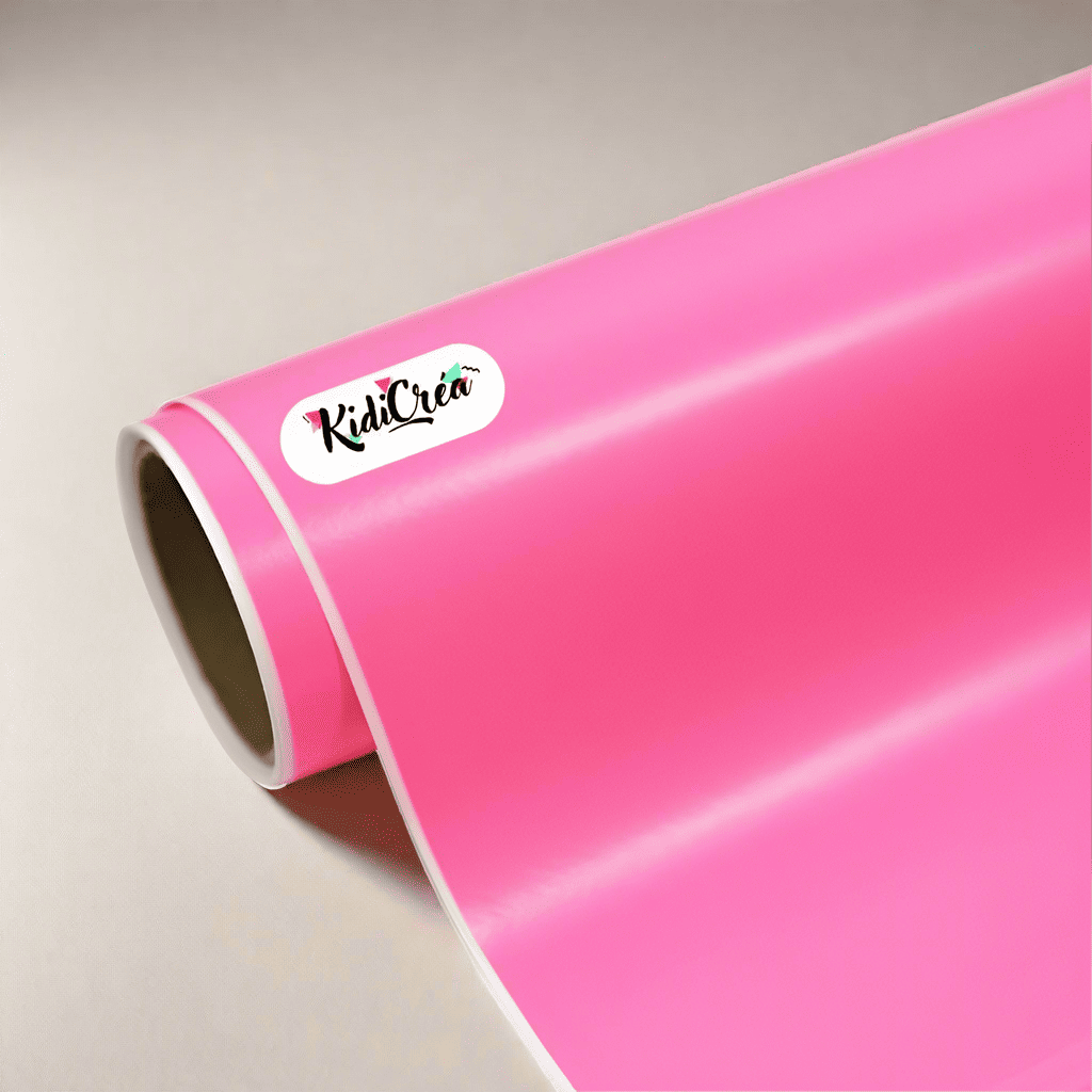 Vinyle Adhésif Mat disponible en 26 couleurs éclatantes pour la personnalisation d'objets. Finition mate, découpe facile. Compatible Cricut.