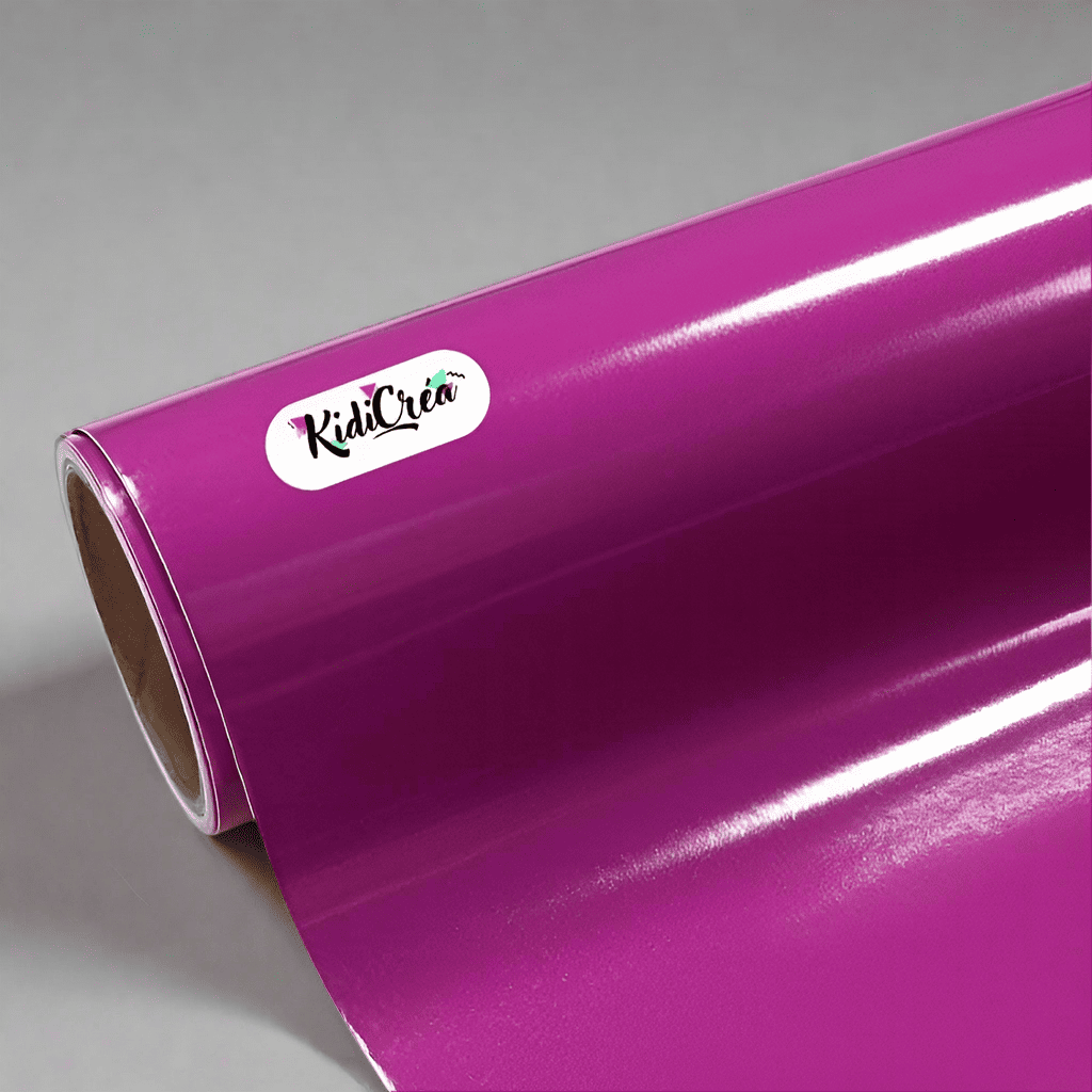 Vinyle adhésif brillant violet rouge en 31 couleurs. Parfait pour personnalisation d’objets et projets DIY. Compatible avec Cricut et Silhouette