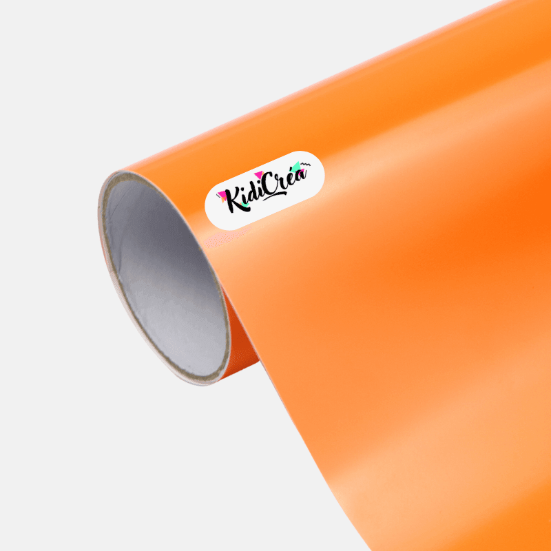 Vinyle adhésif Couleur Mat Orange(de 30cm à 120cm) - KidiCrea