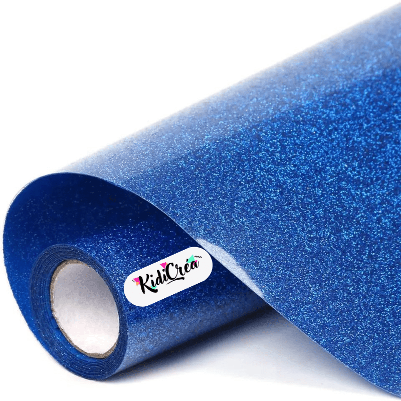 Flex Pailleté Brillant Bleu clair pressage à chaud (30cm à 60cm) - KidiCrea FLEX