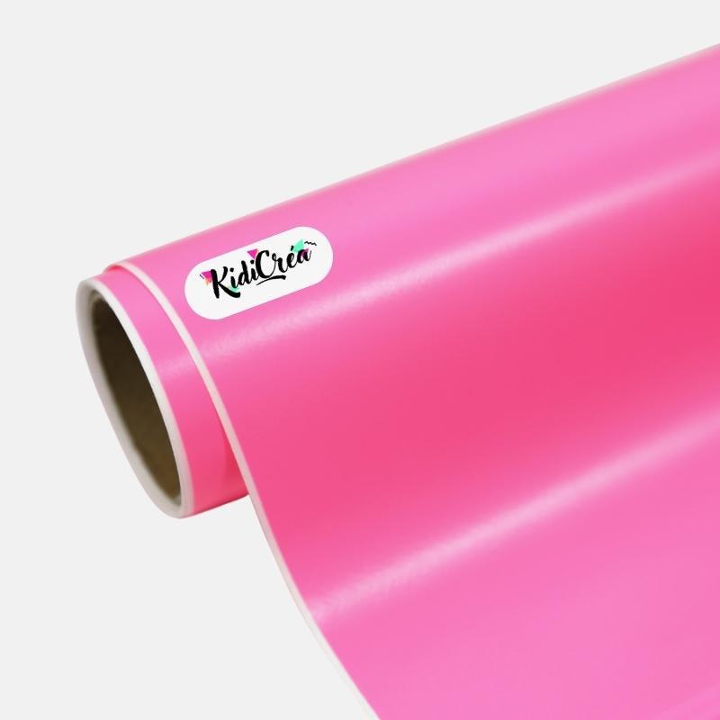 Vinyle adhésif Couleur Mat Neon Rose (de 30cm à 120cm) - KidiCrea VINYL