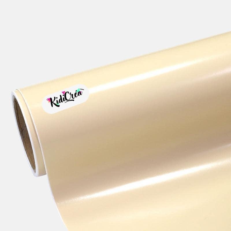 Vinyle adhésif Couleur Brillant Beige (de 30cm à 120cm) - KidiCrea VINYL