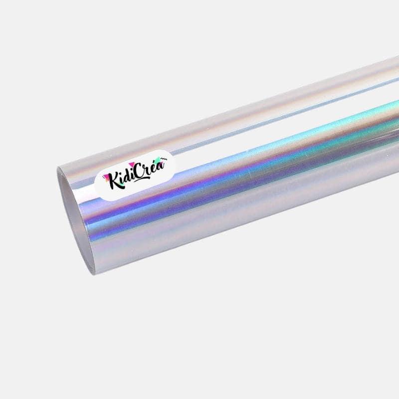 Flex Métallisé chrome Holographique Argenté pressage à chaud (de 30cm à 120cm) - KidiCrea FLEX