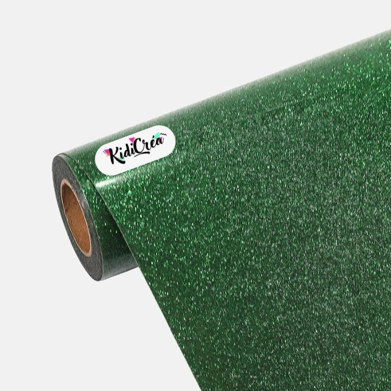 Flex Pailleté Brillant Vert pressage à chaud (30cm à 120cm) - KidiCrea FLEX