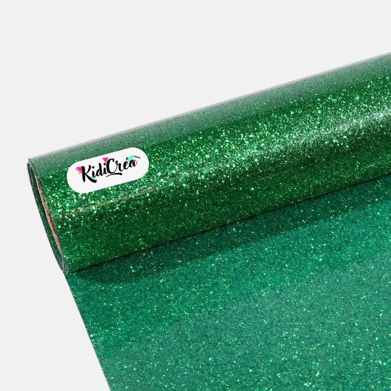 Flex Pailleté Brillant Vert Clair pressage à chaud (30cm à 120cm) - KidiCrea FLEX