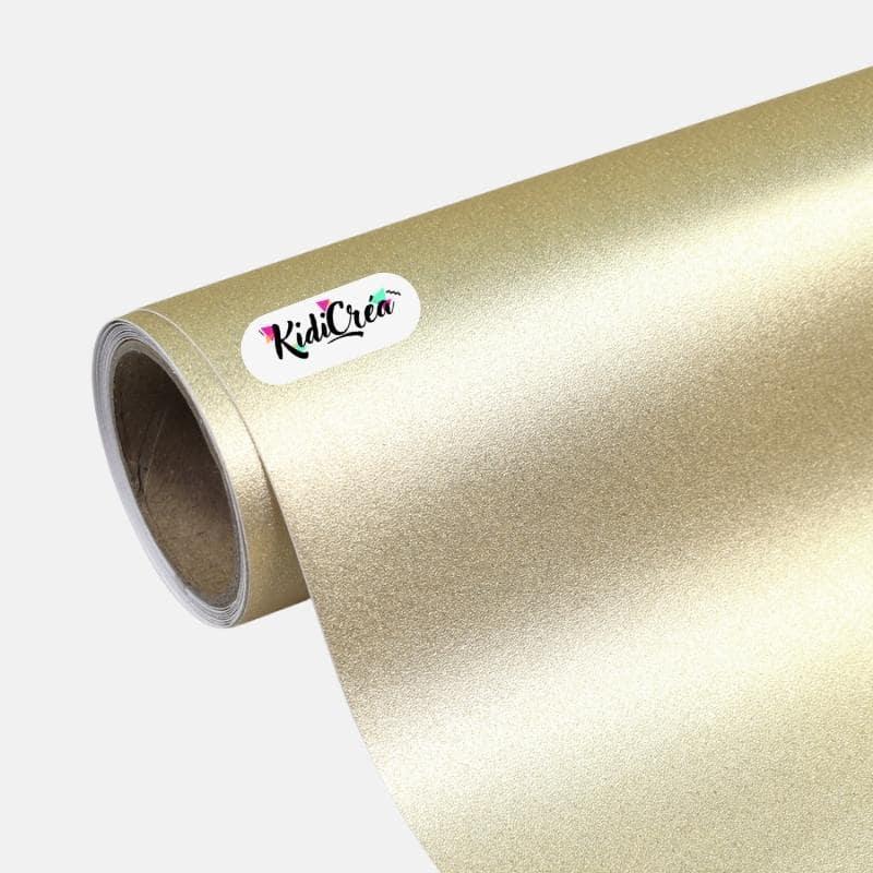 Vinyle adhésif Pailleté Mat Brillant Or (de 30cm à 120cm) - KidiCrea VINYL