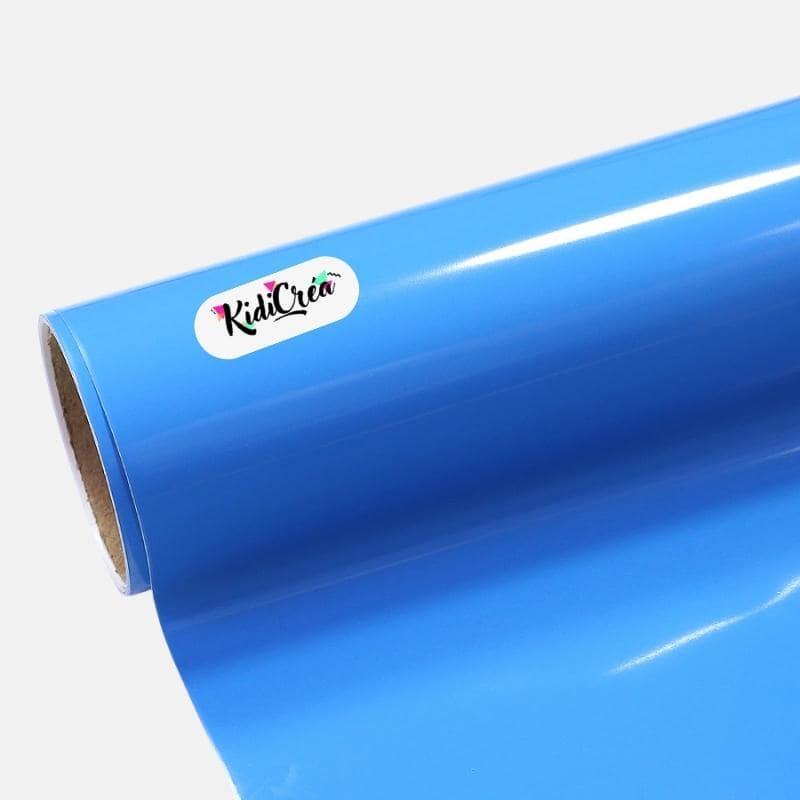 Vinyle adhésif Couleur Brillant Bleu clair (de 30cm à 120cm) - KidiCrea VINYL