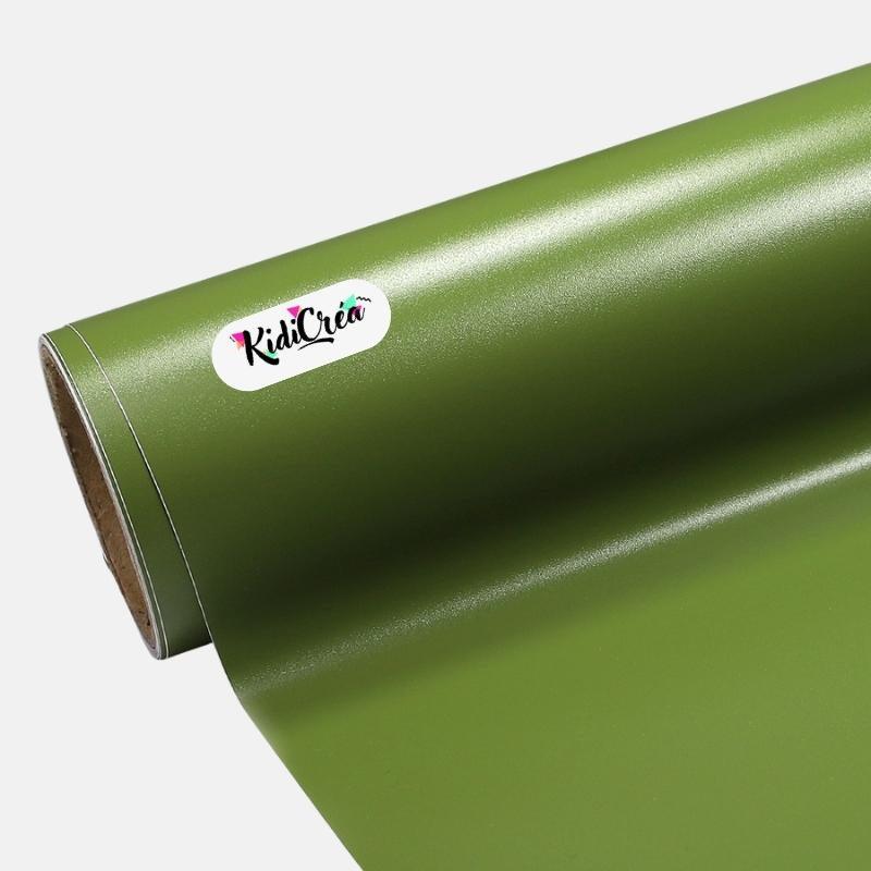 Vinyle adhésif Couleur Mat Vert Olive (de 30cm à 120cm) - KidiCrea VINYL