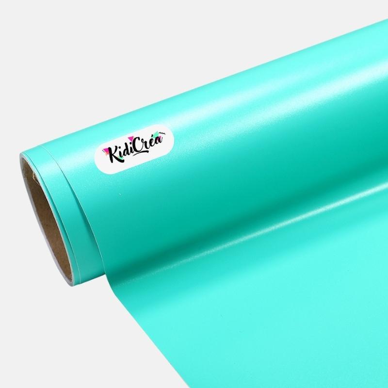 Vinyle adhésif Couleur Mat Bleu Tiffany (de 30cm à 120cm) - KidiCrea VINYL