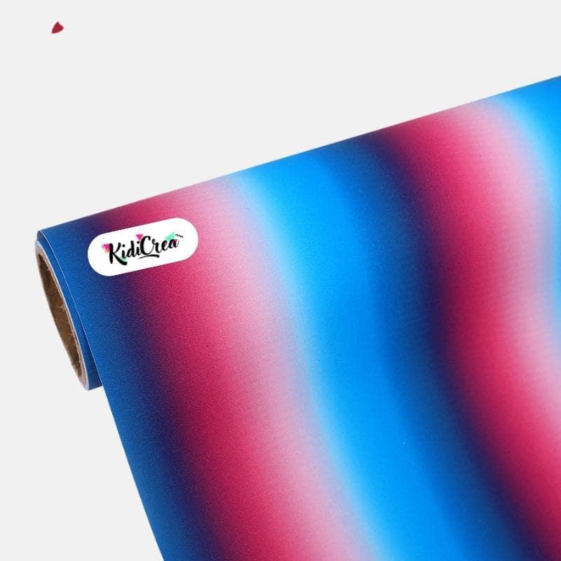 Vinyle adhésif Rainbow Mat Brillant Rose et Bleu (Feuille de 30x30cm) - KidiCrea