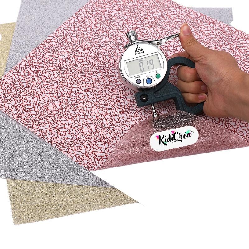Vinyle adhésif Motifs Brillant Ligne Argenté (Feuille 30x30cm) - KidiCrea