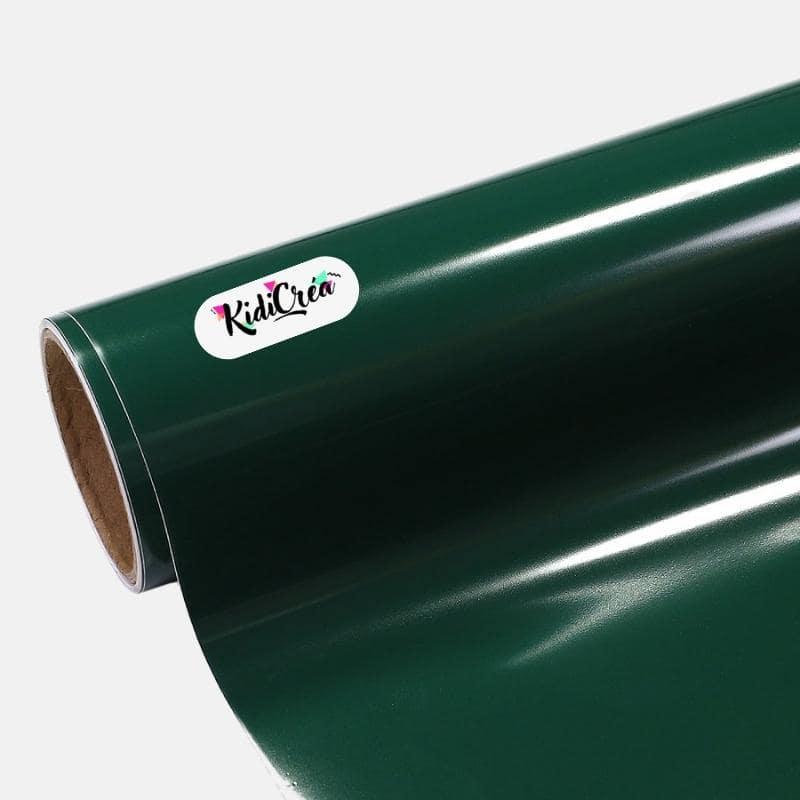 Vinyle adhésif Couleur Brillant Vert Foncé Dark (de 30cm à 120cm) - KidiCrea VINYL