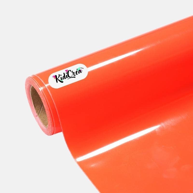 Flex Réfléchissant Neon Orange pressage à chaud (Feuille 30x30cm) - KidiCrea