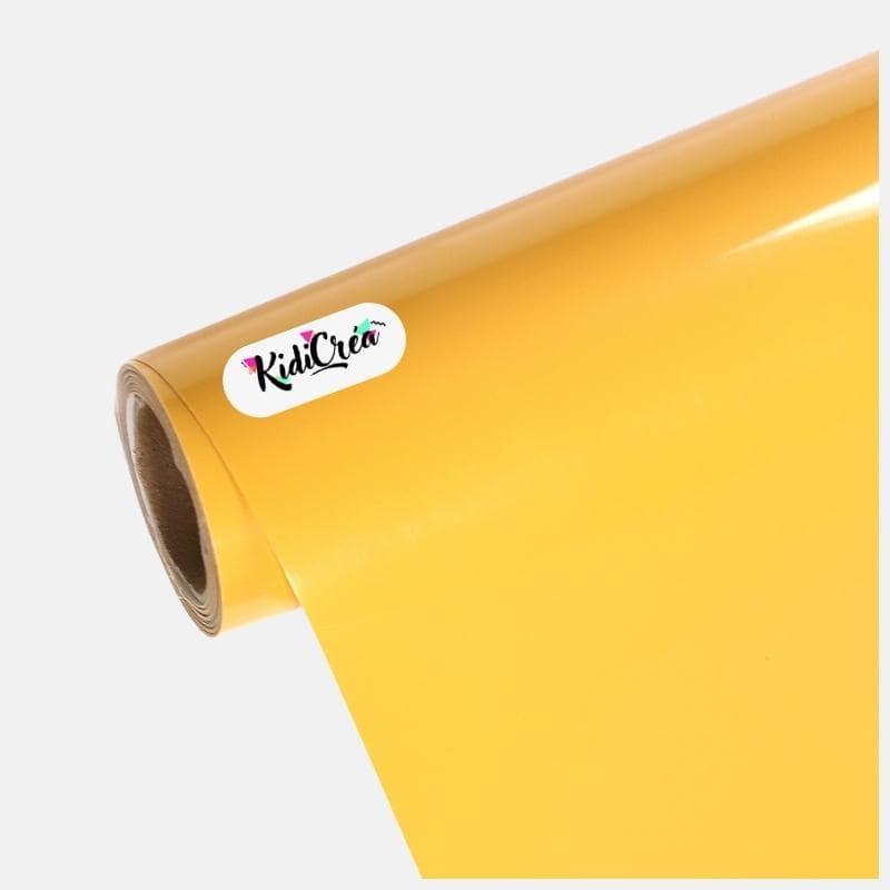 Flex Réfléchissant Jaune moutarde pressage à chaud (Feuille 30x30cm) - KidiCrea