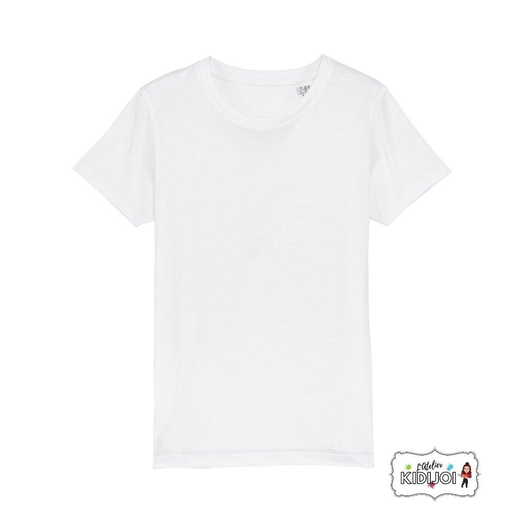 T-shirt Enfant 100% Coton Bio à personnaliser Manches Courtes( Plusieurs coloris) - KidiCrea TEXTILE