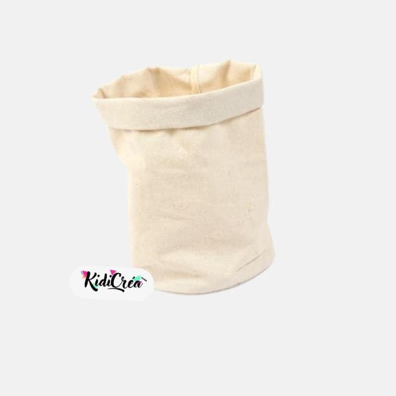 Pochon en coton couleur naturelle à personnaliser 12,5 x 22cm - KidiCrea Handbags, Wallets & Cases