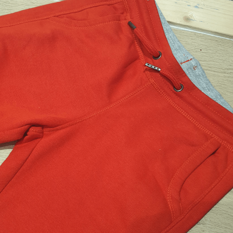 Pantalon style Jogging 100% Coton Bio Enfant Rouge à personnaliser - KidiCrea TEXTILE